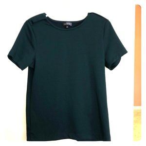 Forest Green polyester dress shirt.